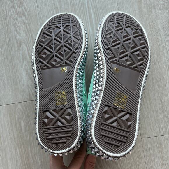 Nan-ku x Free People Cruise Studded Hi-Top Sneakers sz40 US 10 Spring Mint Green - Picture 10 of 14